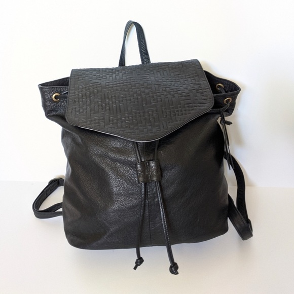 day + mood Bags Anthropologie Day Mood Backpack Purse Black Leather Poshmark